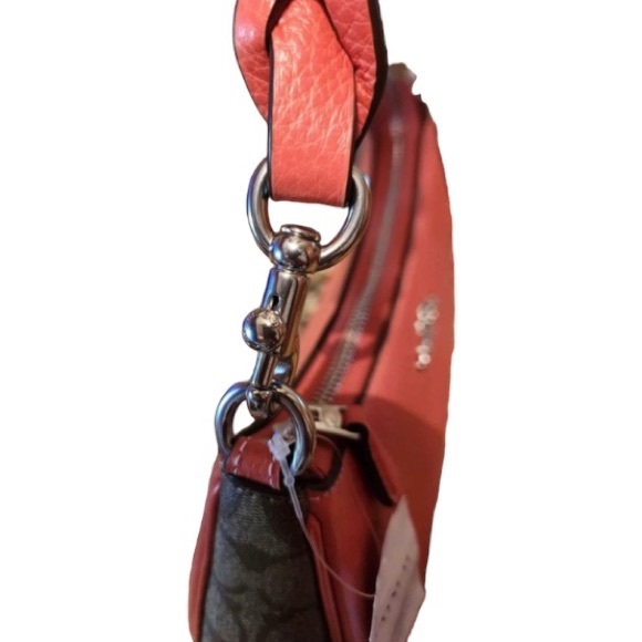 🆕 COACH Teri Shoulder/Crossbody in Silver/Khaki/Tangerine HOT ITEM! - Picture 11 of 16